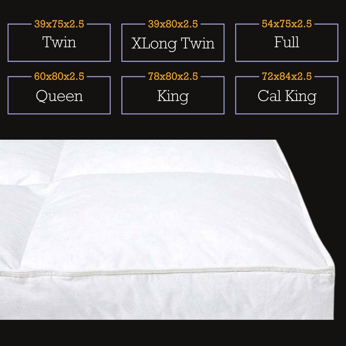 Luxury Hungarian White Goose Down Mattress Topper (Full) – DOWN ETC. – 80% Off Liquidation