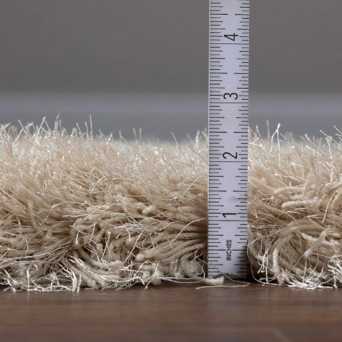 Modern XXL Asiatic Ultra-Plush Shaggy Rug – Sand