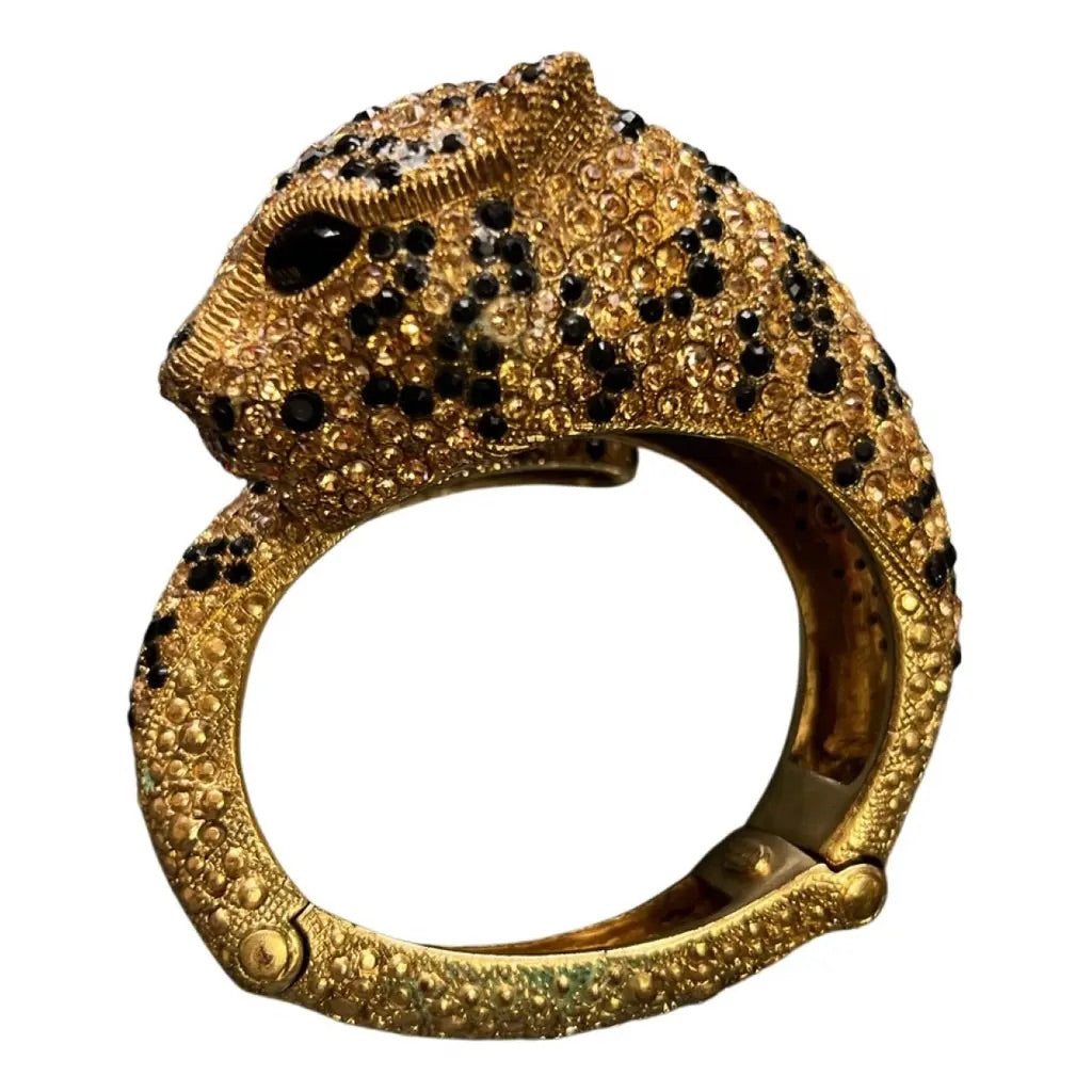 Roberto Cavalli Gold &amp; Swarovski Crystal Panther Bracelet