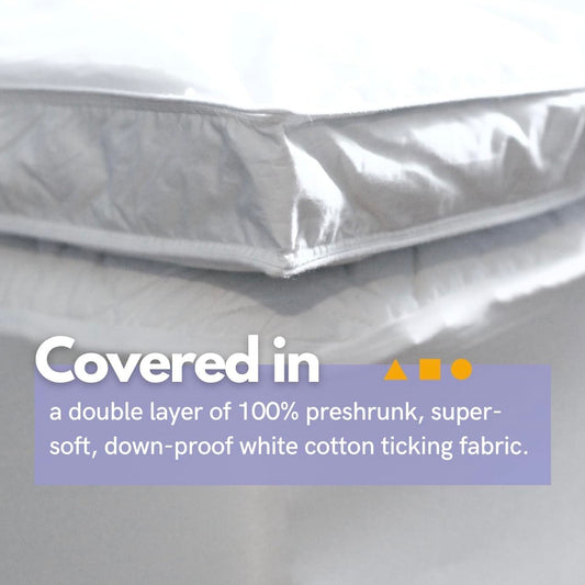 Luxury Hungarian White Goose Down Mattress Topper (Queen) – DOWN ETC. – 80% Off Liquidation