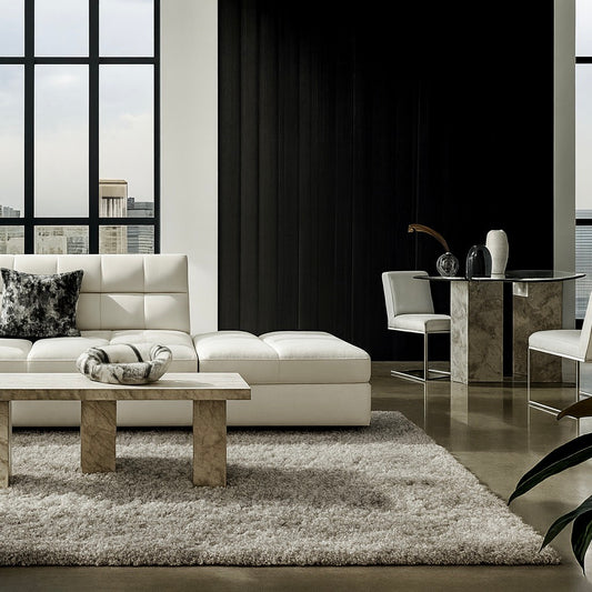 Modern XXL Asiatic Ultra-Plush Shaggy Rug – Sand