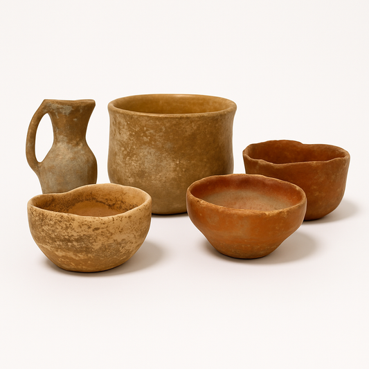 Authentic Ancient Mesoamerican Ceramic Bowl Set – Pre-Classic to Classic Period (c. 400 BCE–900 CE)