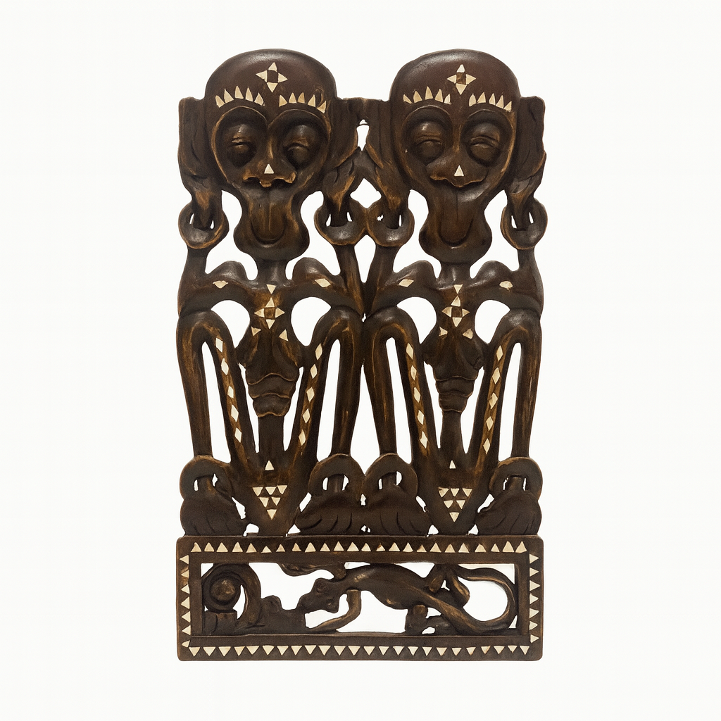 African Hand-Carved Wall Plaque