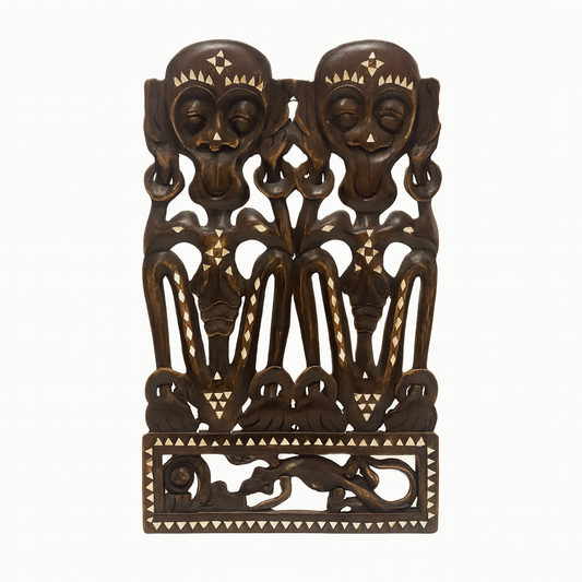 African Hand-Carved Wall Plaque