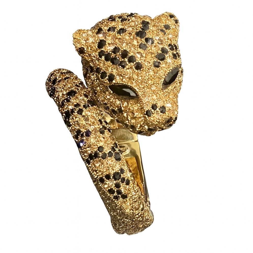 Roberto Cavalli Gold &amp; Swarovski Crystal Panther Bracelet