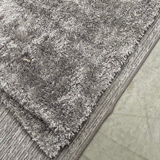 Modern XXL Silver-Gray Area Rug – Low Plush Shag