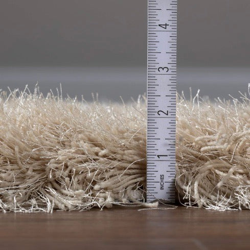Modern XL Asiatic Ultra-Plush Shaggy Rug – Sand (M)