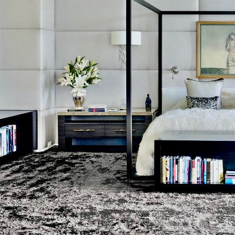 Modern XXL Silver-Gray Area Rug – Low Plush Shag