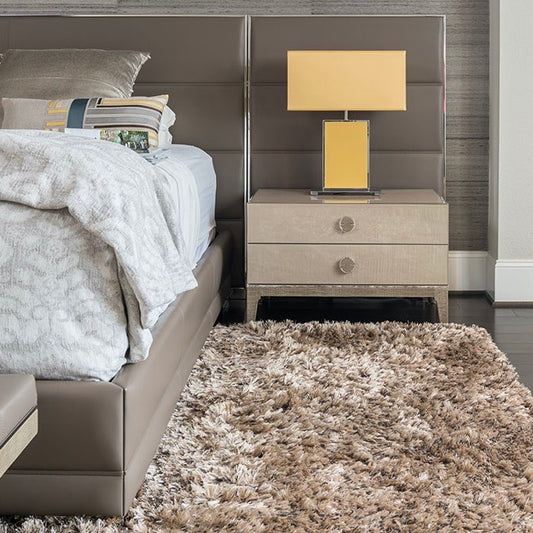 Modern XL Asiatic Ultra-Plush Shaggy Rug – Sand (Galeria)